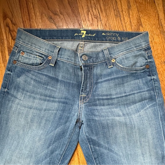 7 For All Mankind Skinny Crop and Roll Jeans - Picture 2 of 10